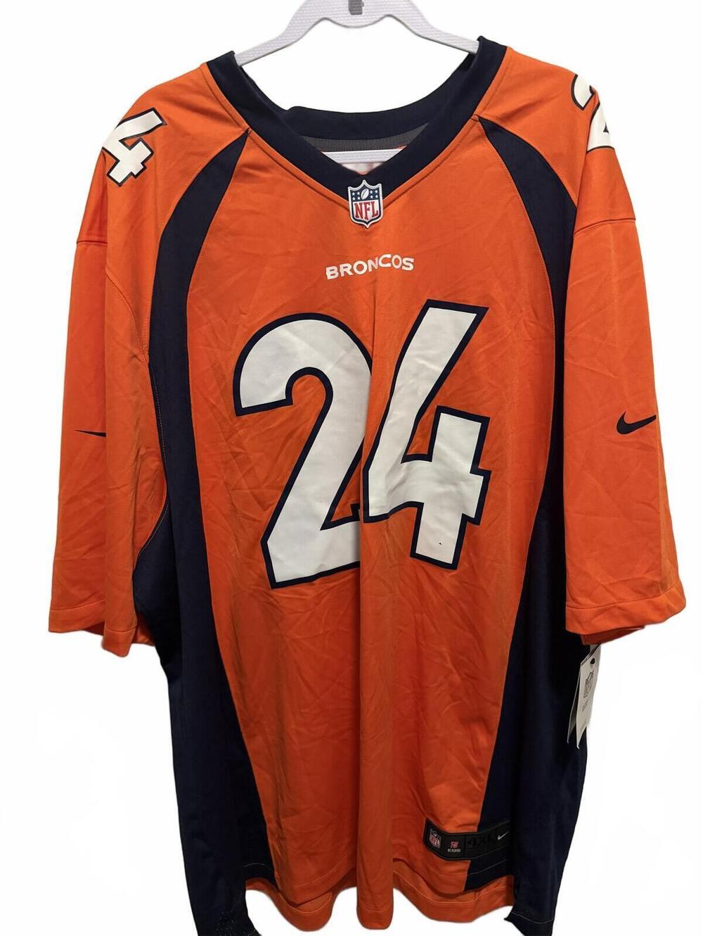 Nike Denver Broncos #24 On Field Apparel Jersey 4XL